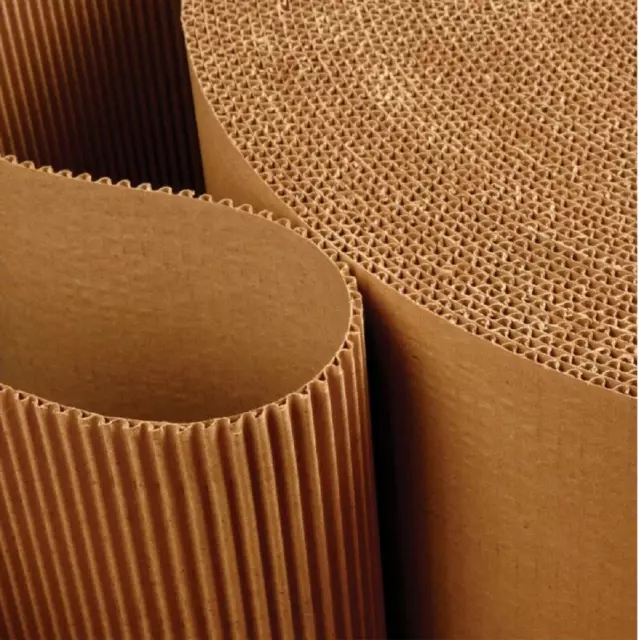 BRAND NEW 300mm x 75M CORRUGATED CARDBOARD PAPER ROLL 75 METRES / TOP QUALITY