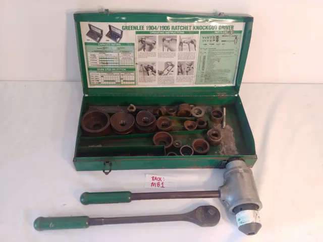 GREENLEE  1904 / 1906 Ratchet  Knockout 1/2” To 2” PARTS - SEE PICS