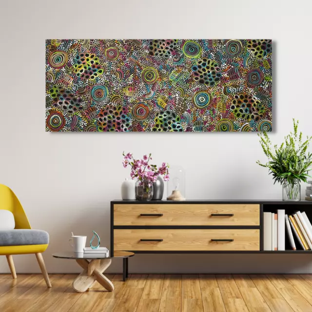 Original Dulcie Long Pula, "My Country (Awelye)" 2000 x 960 Aboriginal Art