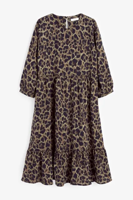 New With Tags! Next Girls Khaki Animal Print Maxi Long Dress Age 4Yrs Pretty Wow