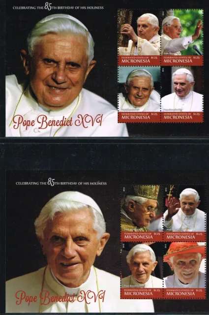 2012 Micronesien Kleinbogen 2377-2384 Papst Benedikt postfrisch (MNH)