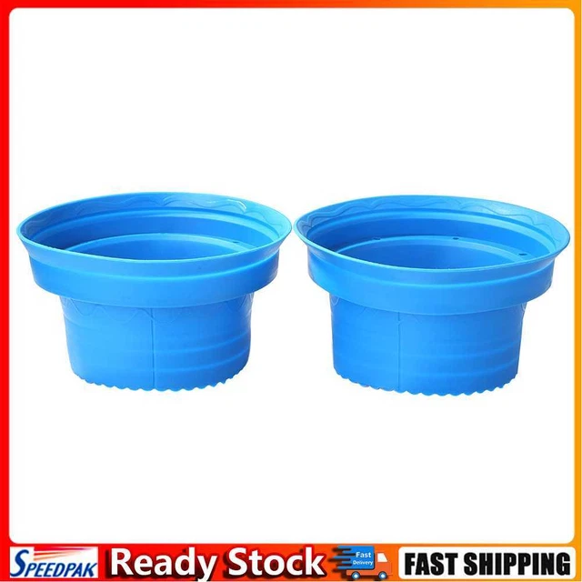 2pcs 6.5in Waterproof Car Speaker Covers Soft Silicone Horn Spacer (Blue)
