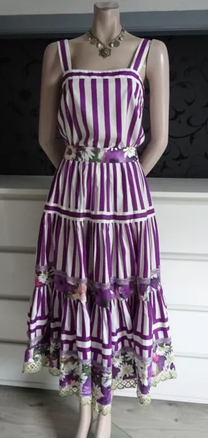 German  Bavarian Ladies Purple Dirndl Skirt Outfit 10