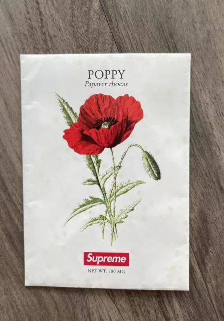 SUPREME NYC POPPY SEEDS 2018 PROMO box logo cap deck shirt hoodie toy sticker