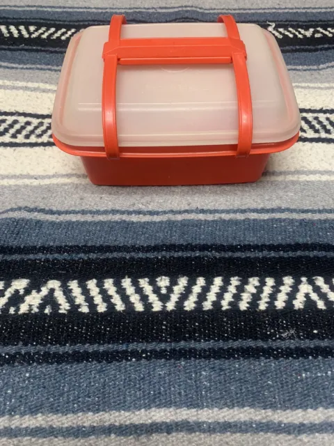 Tupperware Lunch Box Complete Set Pack-N-Carry Retro Paprika Red PAC Tote