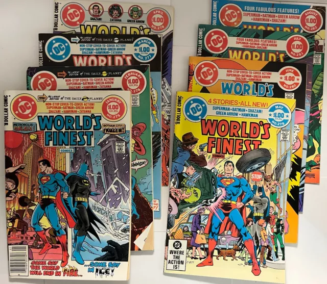 World's Finest #s 275 276 277 278 279 280 281 282 DC Comics 1982