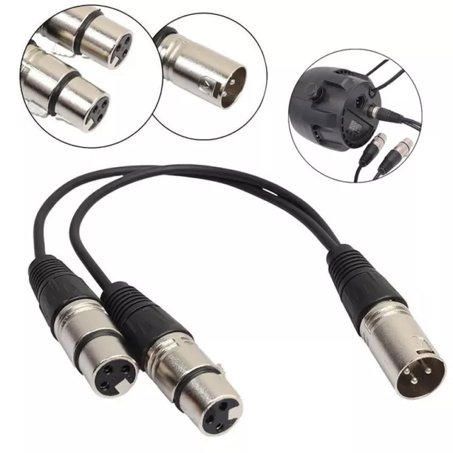 3-Pin XLR-Stecker auf Dual-XLR-Buchse Y-Splitter Audio-Adapterkabel $8