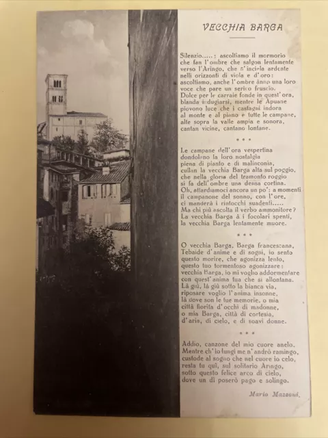 Barga - Poesia Mario Mazzoni - Lucca