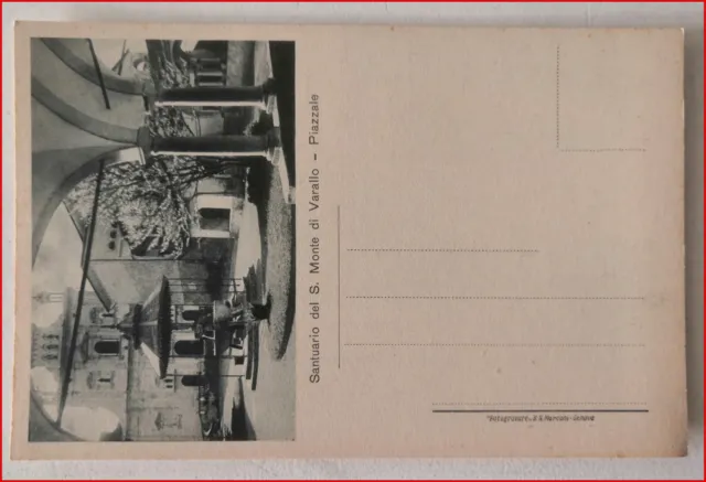 Cartolina Antica Santuario Sacro Monte di Varallo Piazzale piccola non viaggiata