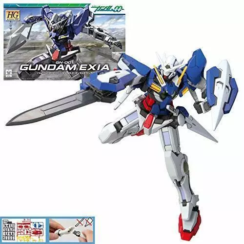 Bandai HG 1/144 GN-001 GUNDAM EXIA Plastikmodellbausatz (Mobile Suit Gundam 00)