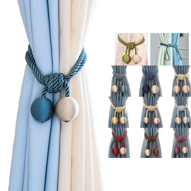 Ball End Curtain Tiebacks Holdbacks Home Windows Drapery Fasteners Fringe Ropes