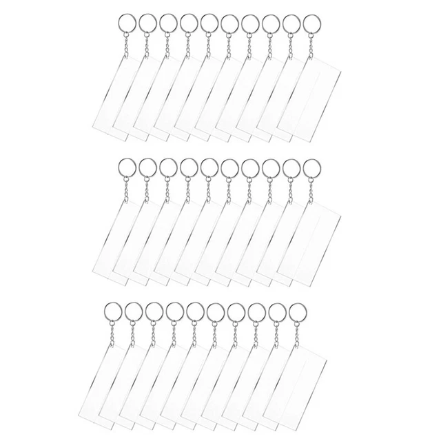 30-Teiliges Acryl-SchlüSselanhäNger-Rohling-Set, Acryl-Ornament-Rohlinge fü9873