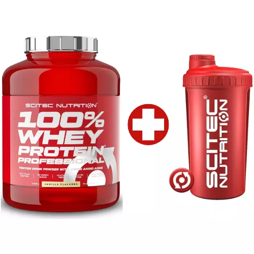 Scitec Nutrition 100% Whey Professional Protein 2350g Eiweiß + 1 Gratis Shaker