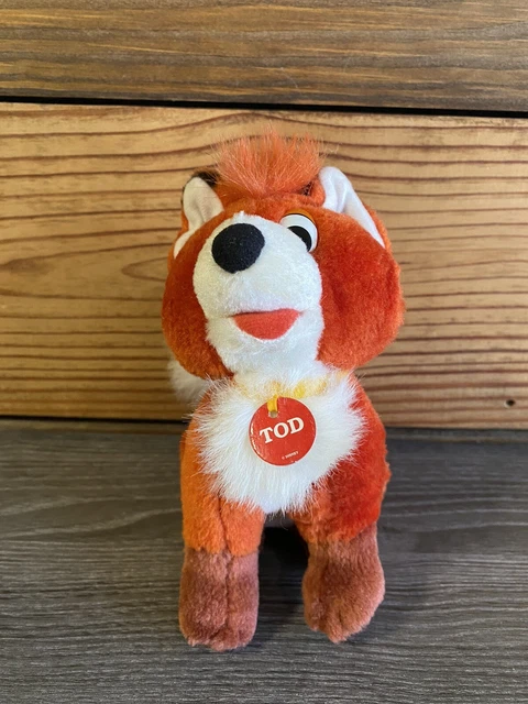 VINTAGE 1981 DISNEY Fox and the Hound Tod 7 Zoll Plüsch Video Release ...