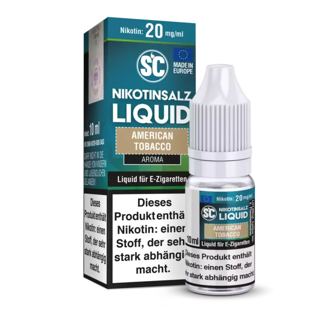 10 x SC - American Tobacco - Nikotinsalz Liquid 10, 20 mg/ml