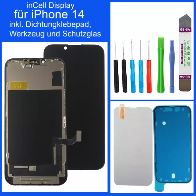 HX Incell Affichage Pour IPHONE 14 LCD Écran + Feuilles Adhésives, Verre, Outil