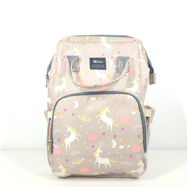 MIGER Diaper Bag Backpack Multi-Function Unicorn Baby Nappy Bag