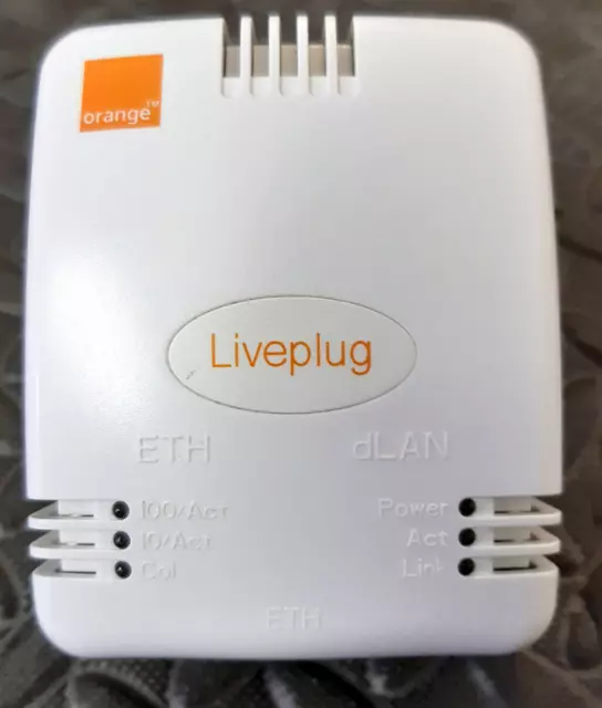 LIVEPLUG ORANGE WIFI Extender 2 CPL, 200Mbp/s 3 Ports Ethernet + 1Cable  réseau EUR 32,00 - PicClick FR