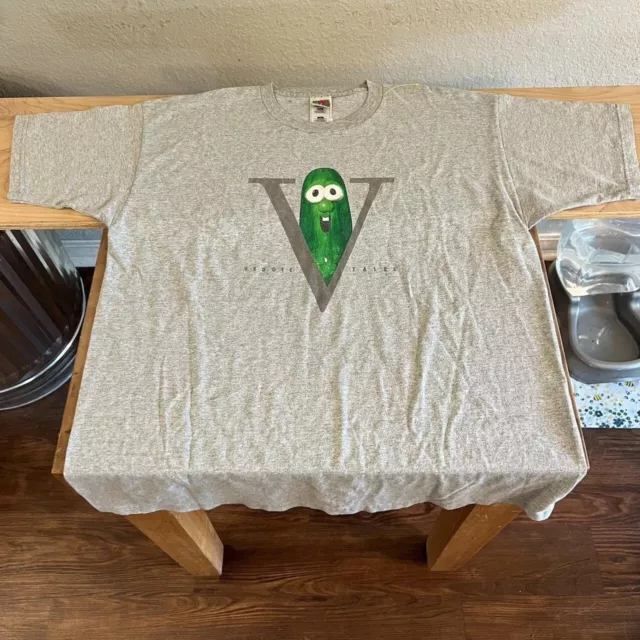 Vintage 90’s Veggie Tales Larry The Cucumber  Size XL SUPER RARE