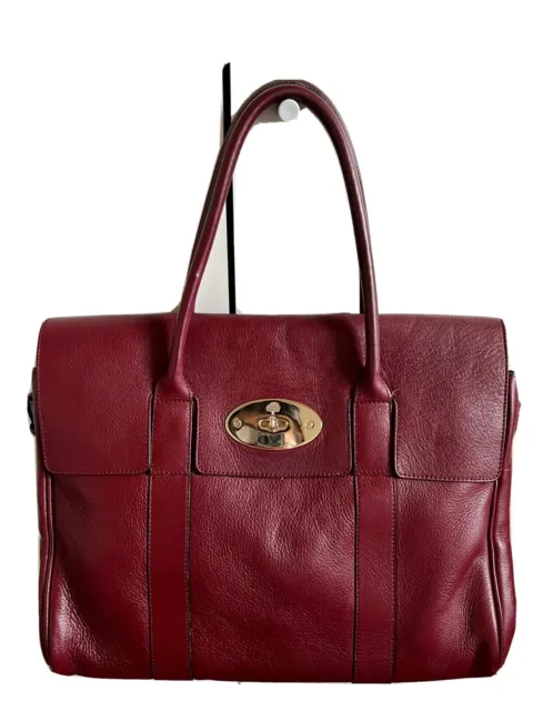 Mulberry Bayswater Leather Tote Bag (Deep Red)