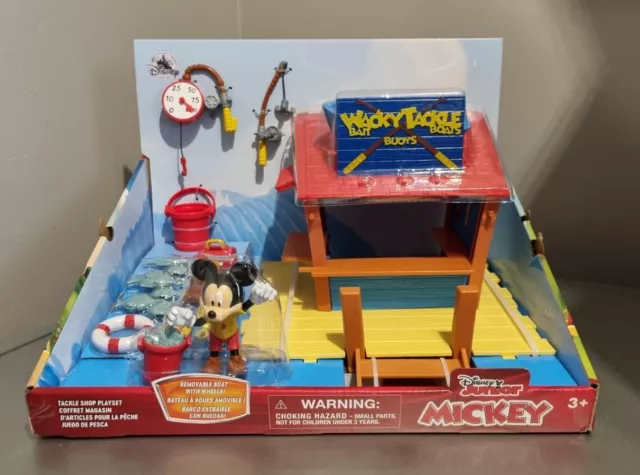 NEW DISNEY STORE Mickey Mouse Tackle Shop Figure Play Set Disney Junior  £32.95 - PicClick UK