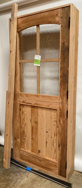 Rustic reclaimed solid Doug Fir DUTCH door architectural glass IN STOCK 24 hr 4