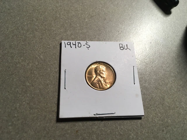 1940 S LINCOLN CENT NICE GEM RED BU WHEAT PENNY COIN GEM RED UNC # 1127s 🇺🇸