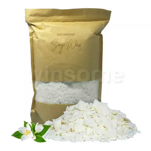 Soy Wax 100% Pure Soya Candle Making Wax White Natural Flakes Clean Burning Melt