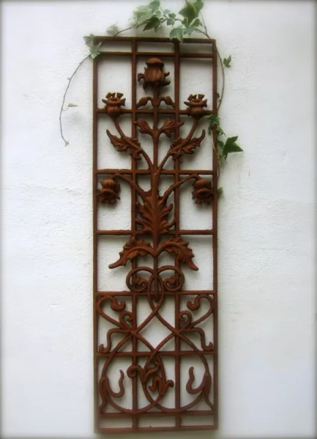 Türgitter mit Glockenblume, sehr schönes Gitter für Haustür, Jugendstil-Art Deco