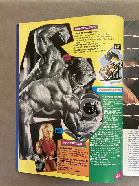 FLEX BODYBUILDING MUSCLE Magazine / Lou Ferrigno + Mike Francois / 11 ...