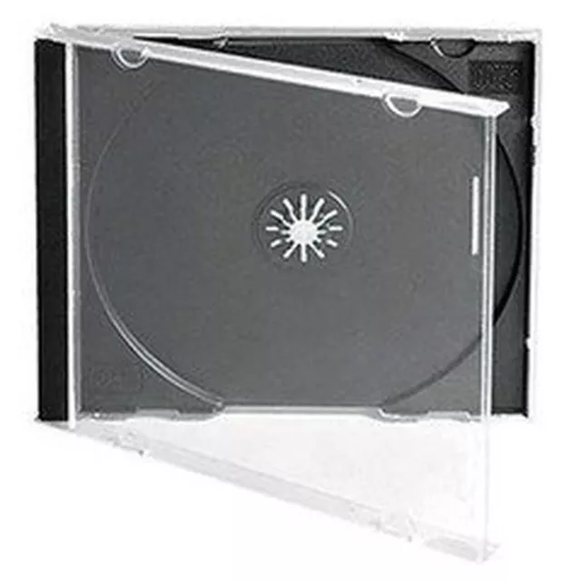 5 x CD Jewel Case 10.4 mm Spine Holding for 1 Disc with Black Tray Empty Cases