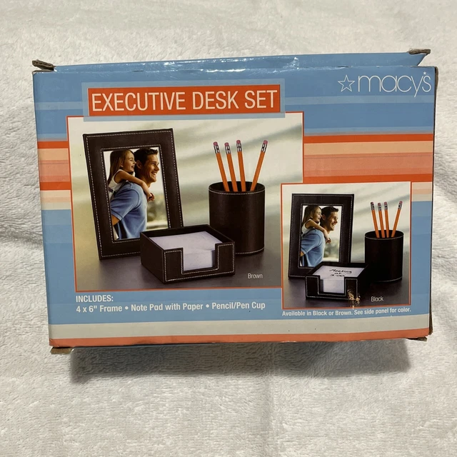 Executive desk set organizer black