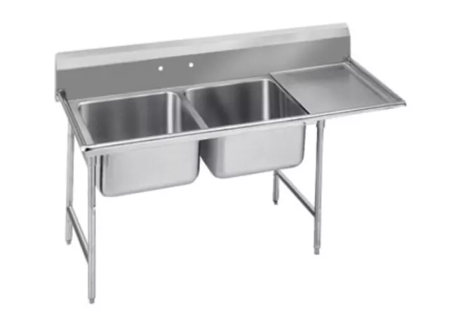 Advance Tabco Regaline 2-Compartment Stainless Steel Sink-20"x20" Bowls