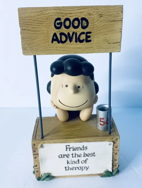 Hallmark Peanuts gallery 2010 Lucy Good Advice stand Booth figurine