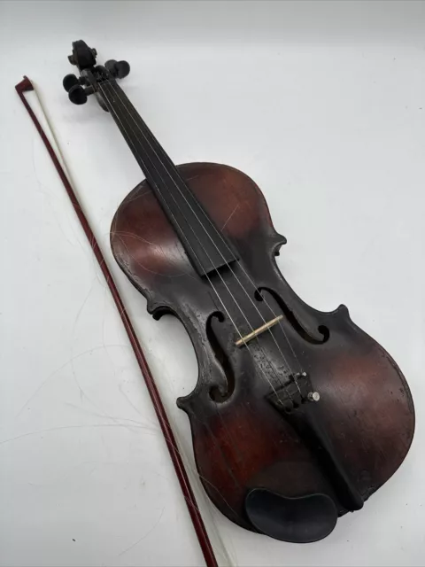 VINTAGE Violin With Hard Shell Case With Bow Maybe Antonio Stradivarius??