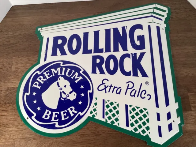 Rolling Rock Pale Ale Metal Sign Beer Advertising Tin
