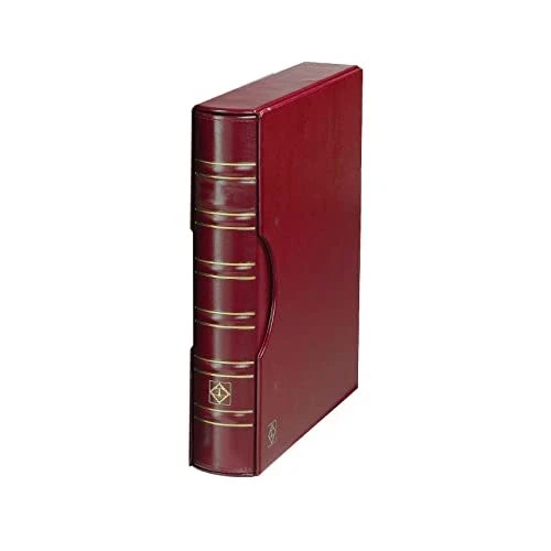 Lighthouse Red/Burgundy Classic Grande 3-Ring Binder with Slipcase Storage Ca...