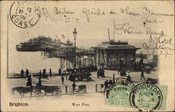 Ak Brighton East Sussex England, West Pier - 3781233