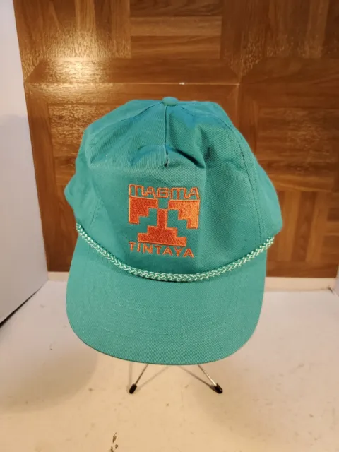 Vintage snap back Magma Tintaya Hat made in the  Philippines kc
