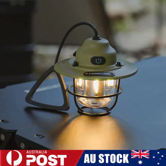 Mini LED Camping Lantern Type-C Rechargeable Dimming Portable Hanging Tent Light
