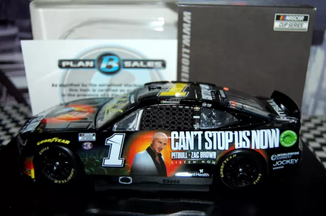 Ross Chastain #1 Pitbull World Tour 2022 Chevy 1/24 NASCAR Druckguss SIGNIERT