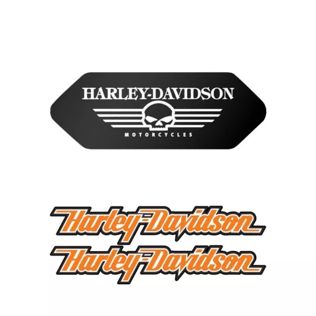 Pack de 3 stickers rétro réfléchissant Harley Davidson Shoei