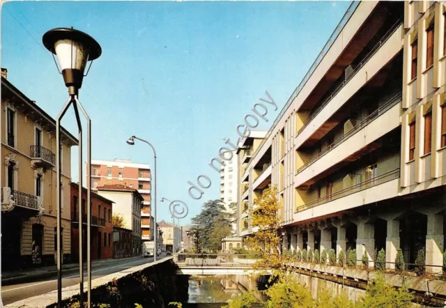 Cartolina - Postcard - Monza Via Aliprandi Fiume Lambro