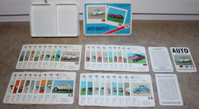 Altes Auto Quartett Kartenspiel ASS 616 von 1966 Großbox Rarität vintage