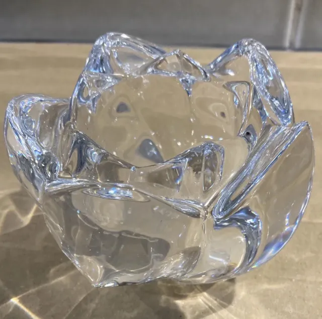 Clear Art Glass Crystal Votive /Tea Light Candle Holder MIKASA