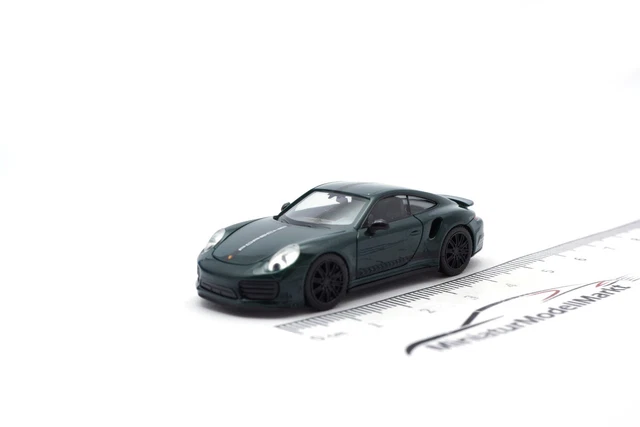 Miniature Porsche 911 Turbo Herpa 1/87 – Couleur Vert Foncé, échelle H0 (1:87) – Réf. 420358
