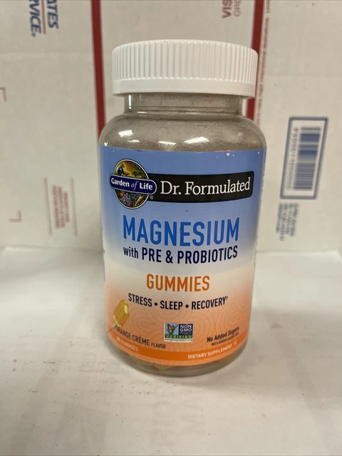 Garden of LIfe Magnesium W/ Probiotics 60 Gummies Orange Cream Flavor  Ex 10/24