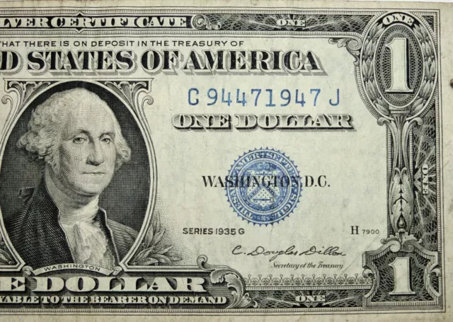 1935 G $1.00 Silver Certificate Dollar Bills - Blue Seal! ⭐401⭐