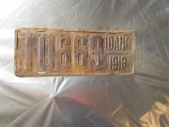 1918 Idaho License Plate