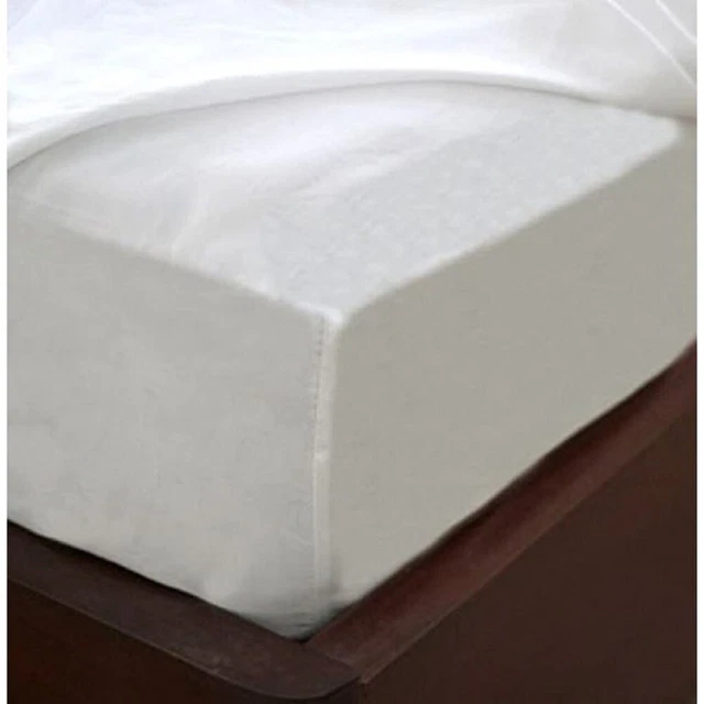 FITTED SHEET WRINKLE free Pimple free White Cotton Blend Easy Care